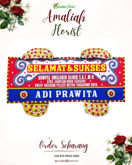 Papan Bunga Ucapan Selamat Lembar
